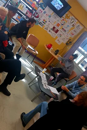 photo  du premier atelier de collecte d’événements pour le jeu du Sanitas