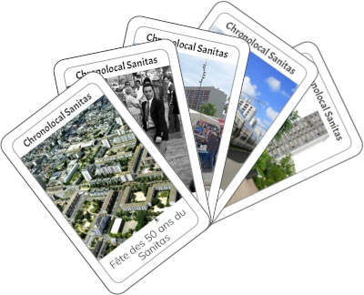 exemple de cartes du jeu Chronolocal pour le quartier du Sanitas à Tours